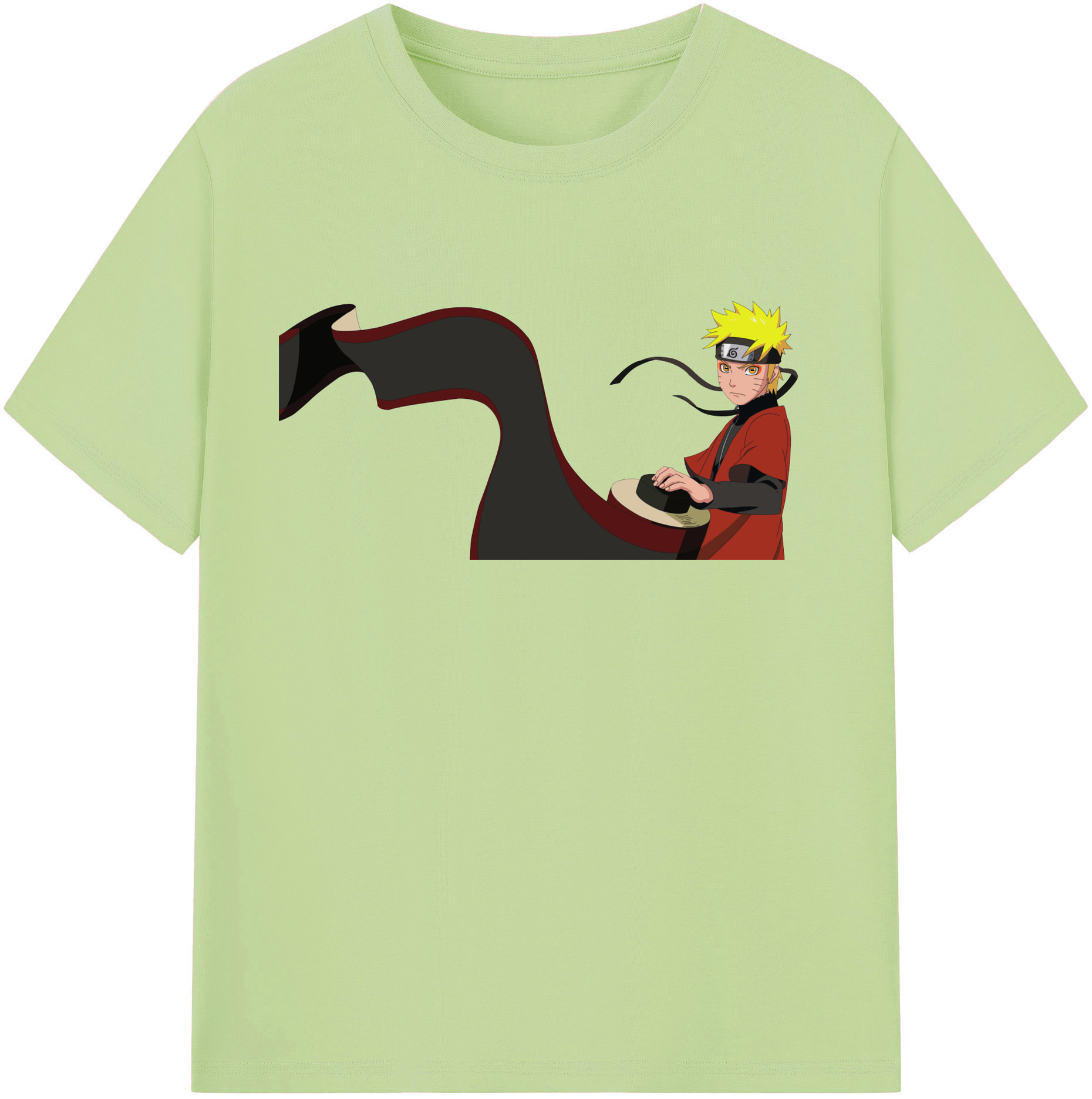 （画像用） NARUTO -ナルト- うずまき ナルト Uzumaki Naruto 綿100％半袖Tシャツ（フロントプリント）